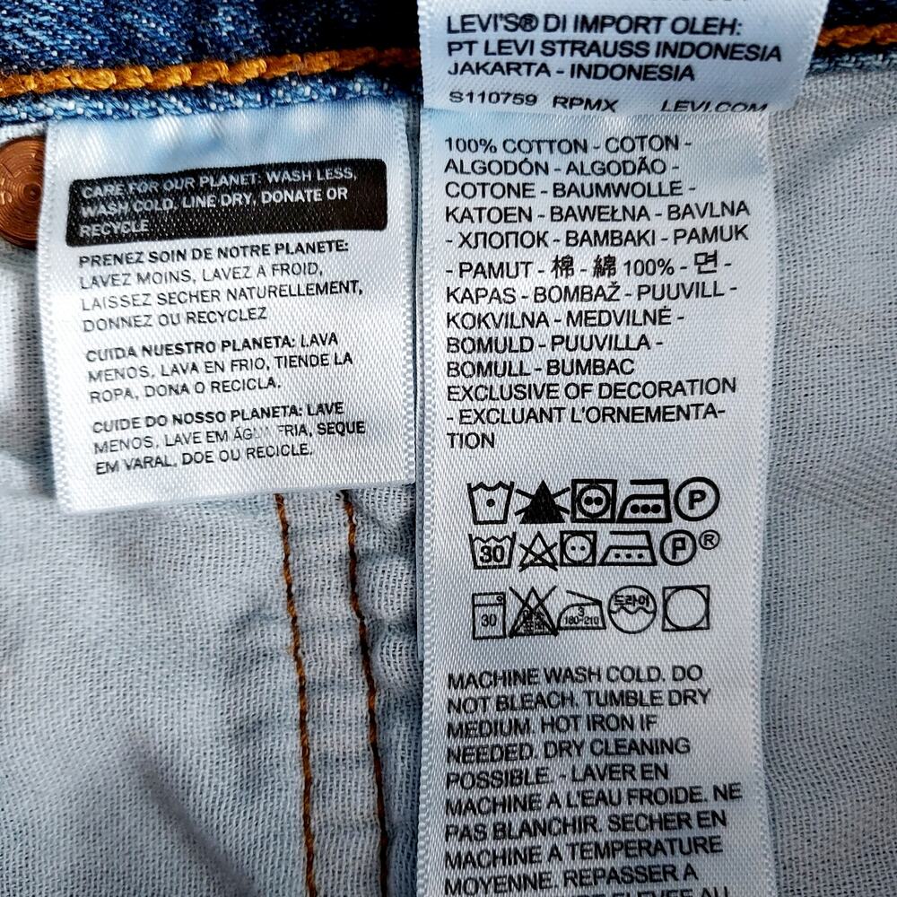 Levi's 501 Original Fit Button Fly Men's Denim Jeans Straight Leg Blue Sz 35X34 - Picture 9 of 9
